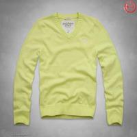 heren abercrombie and fitch v-hals truien wit moose logo geel Shop Rotterdam ejzm1179